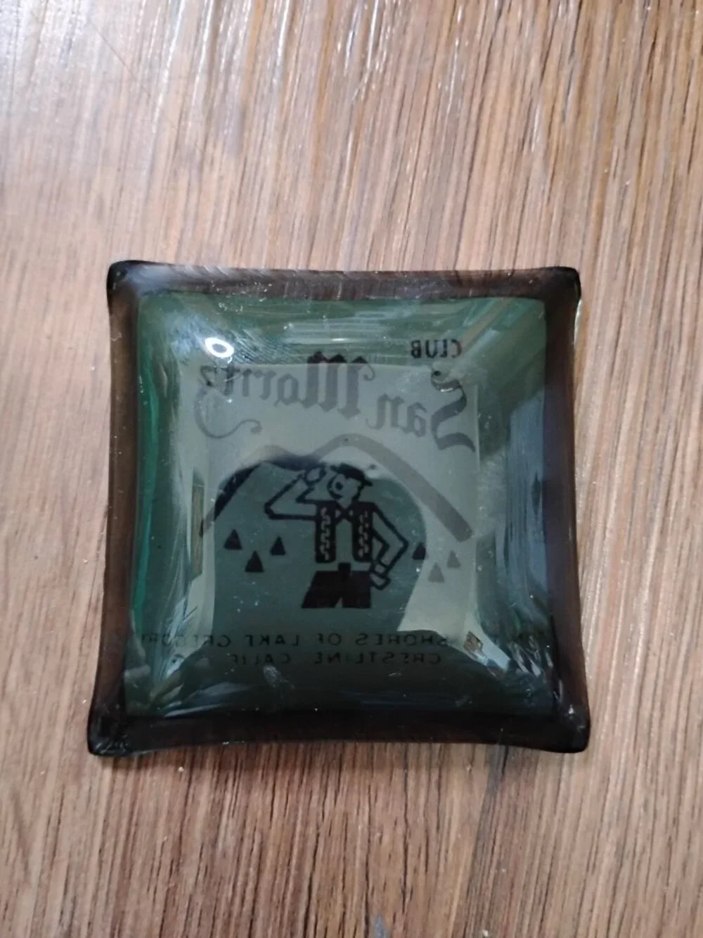 Vintage Houze Art Club San Maritz Glass Ashtray Trinket Dish